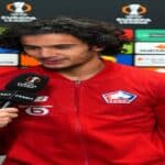 Ayoub Bouaddi playing for Lille in a Ligue 1 match