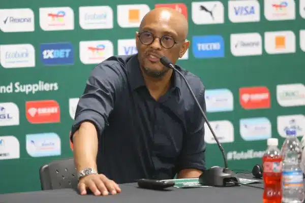 Amir Abdou reacts during Burkina Faso match