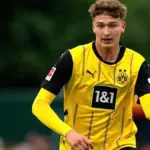 Mandréa playing for Dortmund