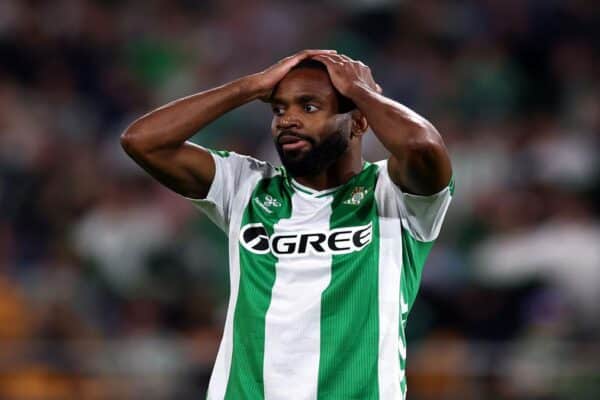 Cédric Bakambu at Real Betis home stadium during a match