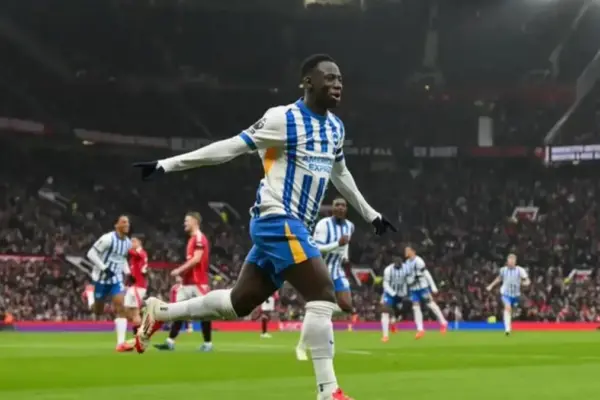 Brighton players during a Premier League match