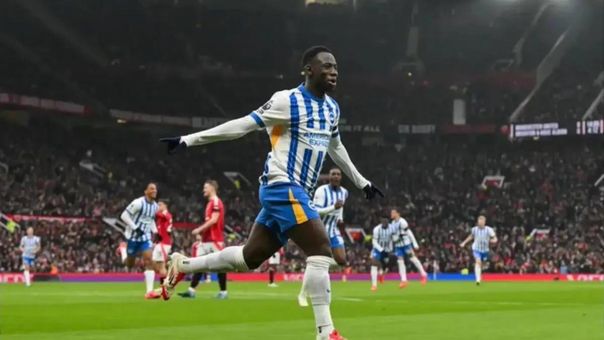 Brighton players during a Premier League match