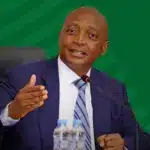 CAF president Patrice Motsepe speaking during an official visit to Morocco