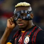 Victor Osimhen celebrating a goal for Galatasaray