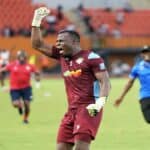 Marcel Dandjinou saving a penalty