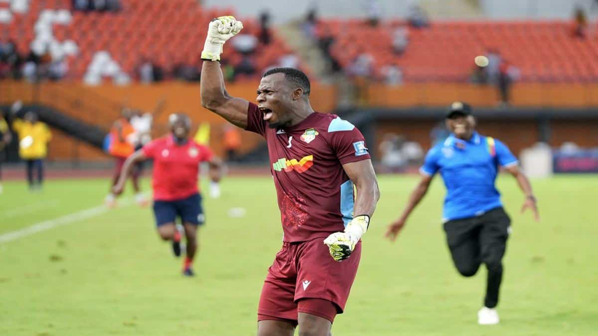 Marcel Dandjinou saving a penalty