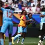 DR Congo players celebrating qualification victory