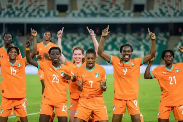 Ivory Coast players celebrate goals in FIFA Series