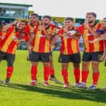 Espérance de Tunis players celebrating during a Ligue 1 match