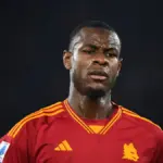 Evan Ndicka in action for AS Roma during a match