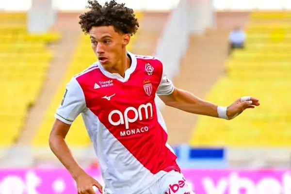 Maghnes Akliouche in action for AS Monaco