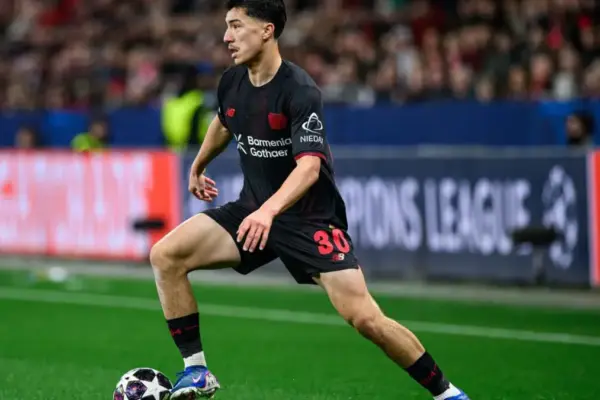 Ibrahim Maza celebrates during Leverkusen’s comeback win