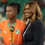 Habibou Ouedraogo receiving the best player award after the FIFA Women’s Series