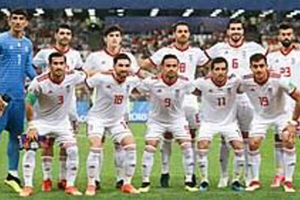 Iran national football team playing during an international match