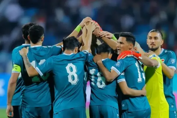 Iraq national team players during a competitive match