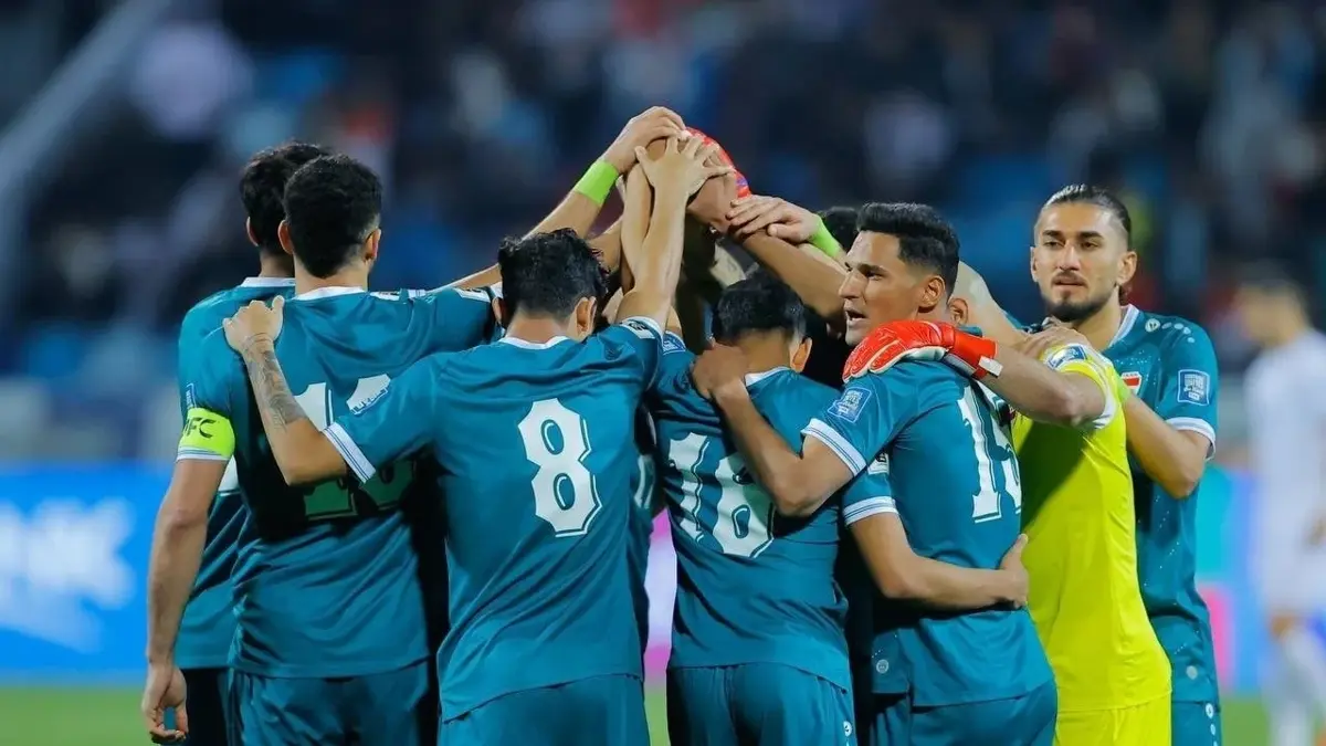 Iraq national team players during a competitive match