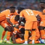 Ivory Coast players celebrating victory