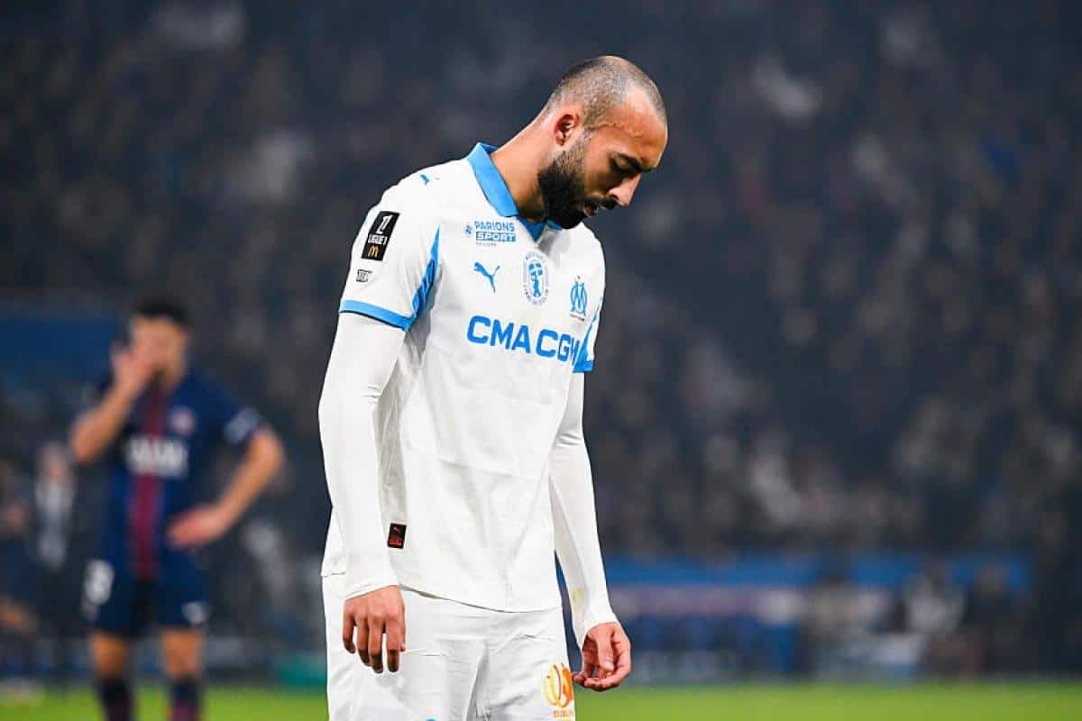 Algerian midfielder Himad Abdelli during a Marseille match