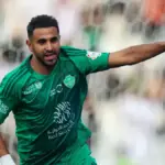 Riyad Mahrez playing for Al-Ahli during a match