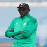 Mame Moussa Cissé on the sidelines during a Senegal women’s match