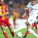 Mamelodi Sundowns players during an away match in CAF competition