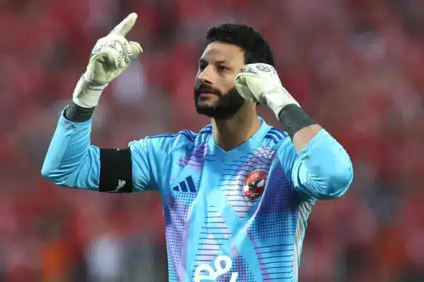 Al Ahly goalkeeper Mohamed El Shenawy during Egyptian Premier League match