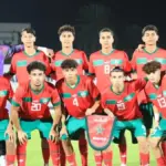 U17 African players competing in a football match