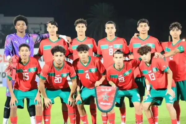 U17 African players competing in a football match
