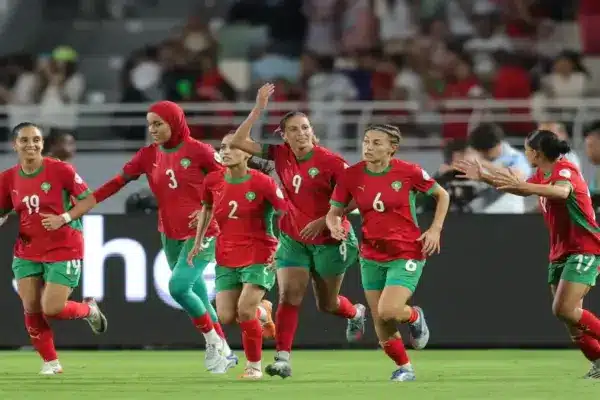 Morocco women’s national team training ahead of a friendly match in Rabat