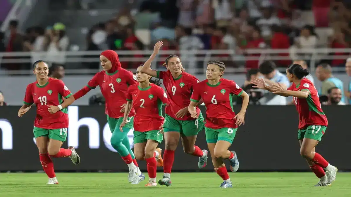 Morocco women’s national team training ahead of a friendly match in Rabat