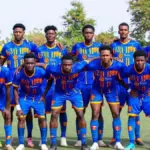 Football match in Burkina Faso league stadium