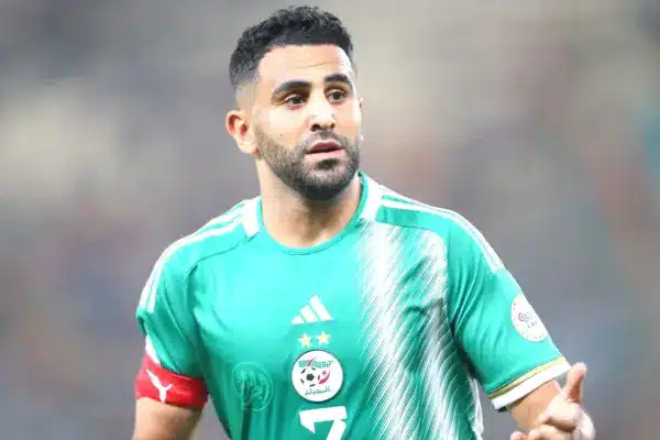 Riyad Mahrez in Algeria national team kit with captaincy debate ahead of World Cup