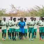 Senegal women’s national team players training together
