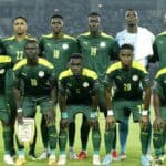 Senegal national team players during an international match