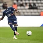 Senegalese defender Moustapha Mbow playing for Paris FC