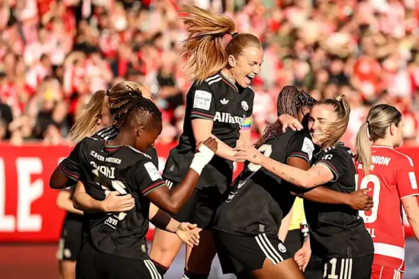 Action from Union Berlin vs Bayern Munich women match