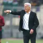 Algeria coach Vladimir Petković on the touchline during match against Uruguay