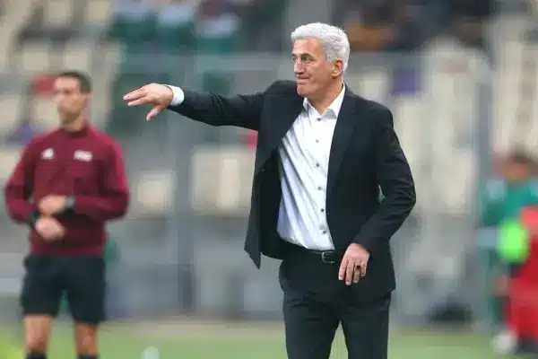 Algeria coach Vladimir Petković on the touchline during match against Uruguay