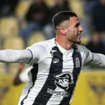 Yacine Titraoui playing for Sporting Charleroi in a league match