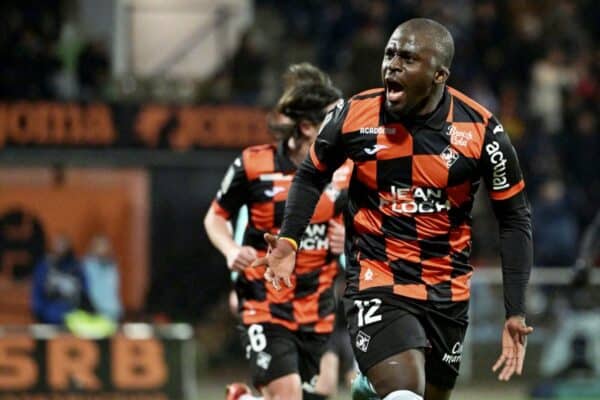 Senegalese striker Bamba Dieng during his time with Lorient in Ligue 1