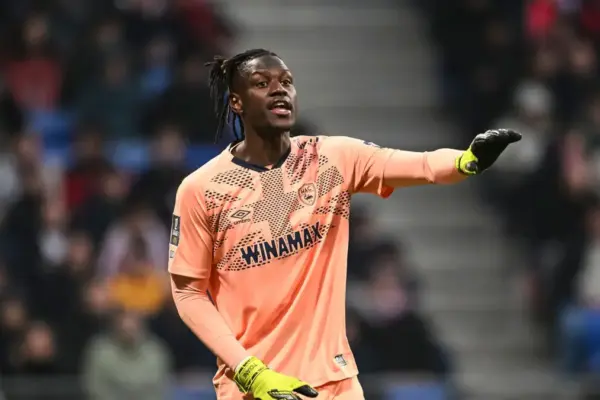Mory Diaw in action during Le Havre vs Lille