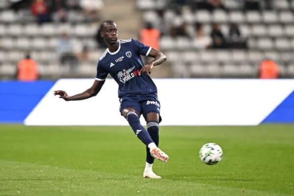 Senegalese defender Moustapha Mbow during a league match with Paris FC