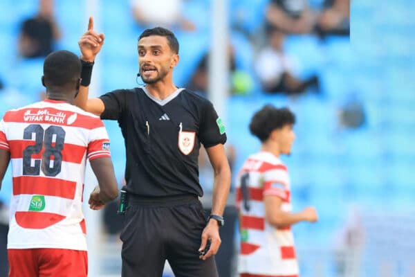 Referee Bacem Belaid ahead of Ligue 2 Group A match