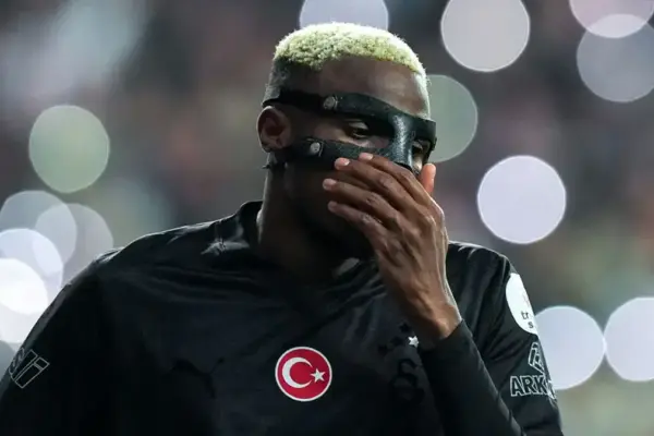 Victor Osimhen reacts to Galatasaray defeat