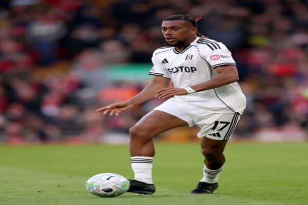 Alex Iwobi reacting during a Fulham match before injury