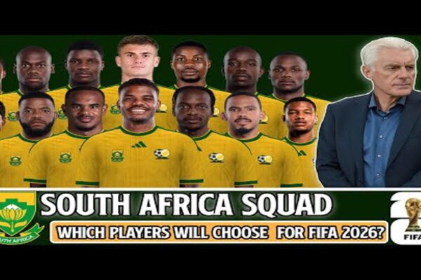 : South Africa national team players during a training session