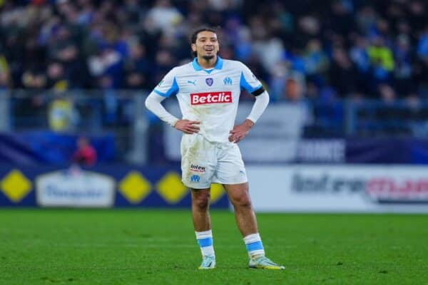 Bilal Nadir playing for Marseille during a Ligue 1 match