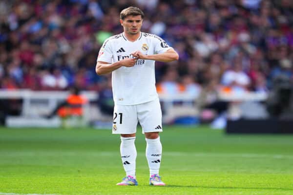 Brahim Diaz playing for Real Madrid during a competitive match