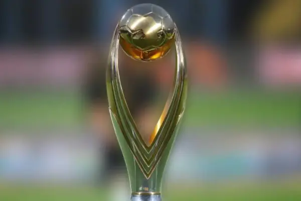 CAF Champions League trophy displayed before match