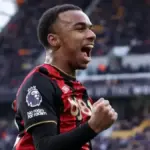 Eli Junior Kroupi celebrating goal for Bournemouth in Premier League
